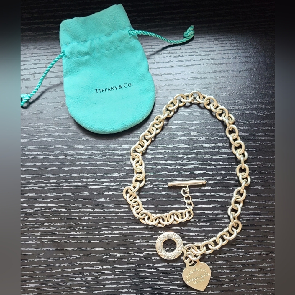 Tiffany & Co. Sterling Silver Heart Tag Toggle 925 Necklace